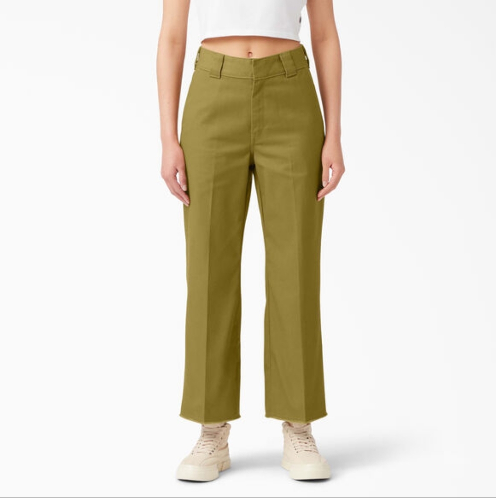 Free People Dickies raw hem cropped work pants